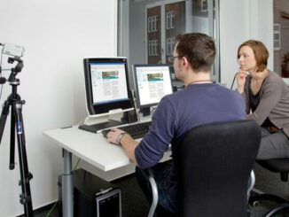 Usability Labor mit Proband und beobachterin und