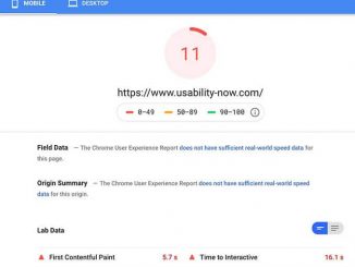 Google Pagespeed messung