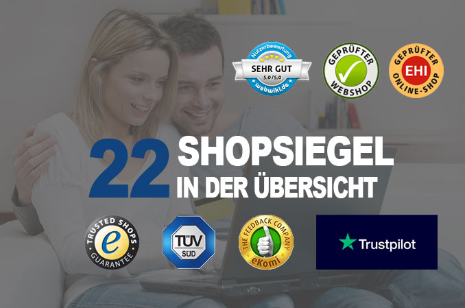 22 Shopsiegel in der Übersicht